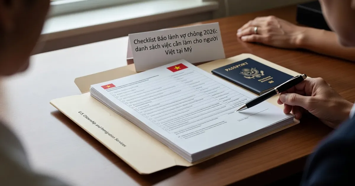 Checklist Bảo lãnh vợ chồng 2026: danh sách việc cần làm cho người Việt tại Mỹ