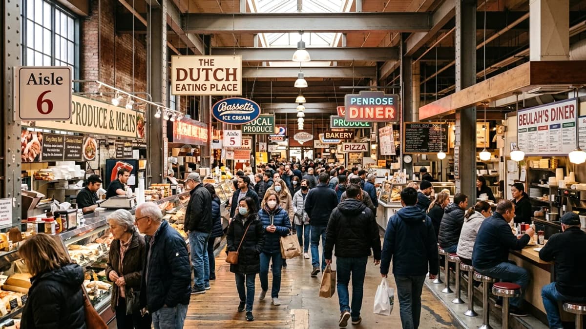Chợ Reading Terminal Philadelphia: Điểm hẹn ẩm thực và lịch sử nước Mỹ