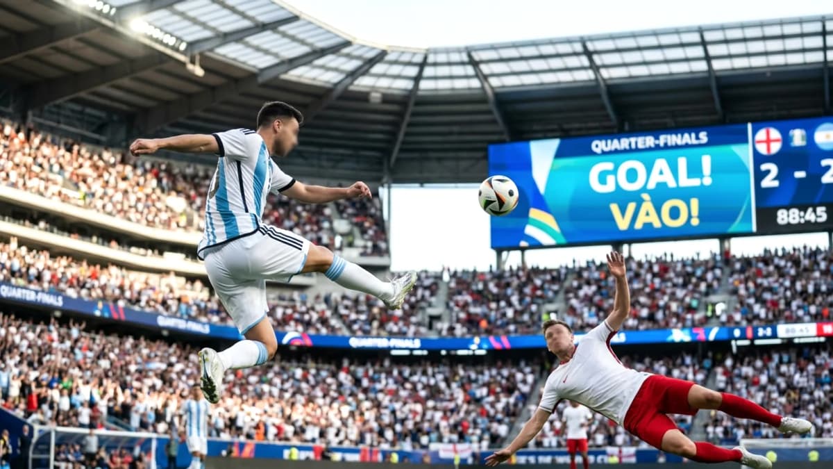 Copa Mundial 2026: Tứ kết bùng nổ với những siêu phẩm bàn thắng, Anh và Argentina tiến vào bán kết